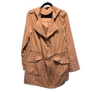 Staccato Mauve Full Zip Oversized Shacket Drawstring Waist sz Large
